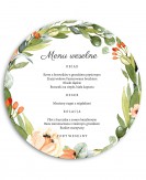 Menu weselne okrągłe z...