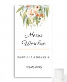 Prostokątne menu weselne z...