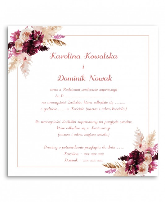 Zaproszenie ślubne...