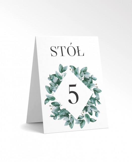 Numer stołu z motywem...