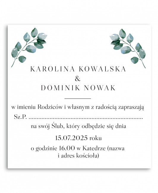 Zaproszenie ślubne...