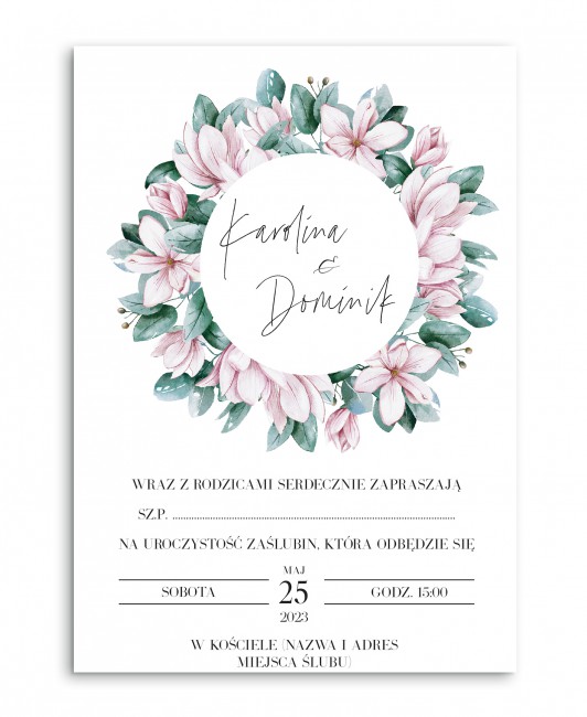 Zaproszenie ślubne z...