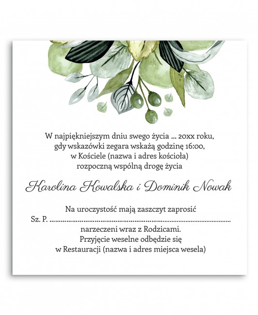 Zaproszenie ślubne...