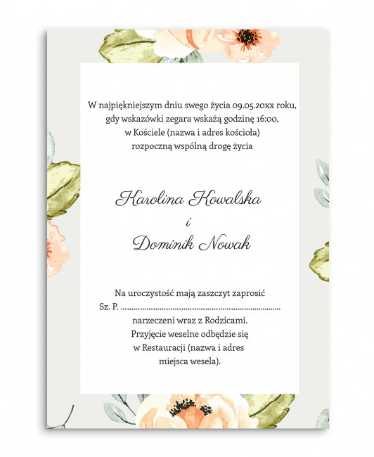 Zaproszenie ślubne z...