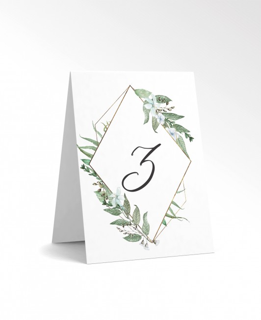 Numer stolika z motywem...