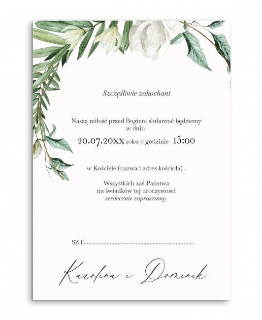 Zaproszenie ślubne z...