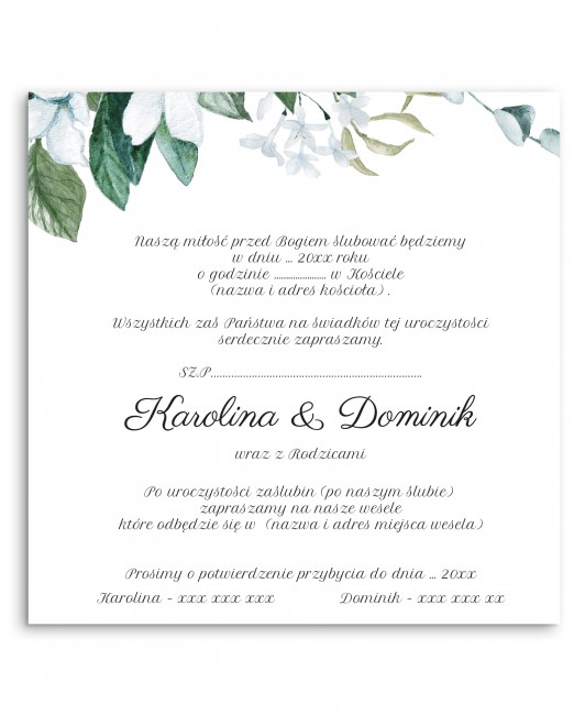 Zaproszenie ślubne...