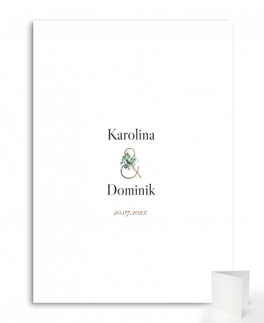 Zaproszenie ślubne składane...