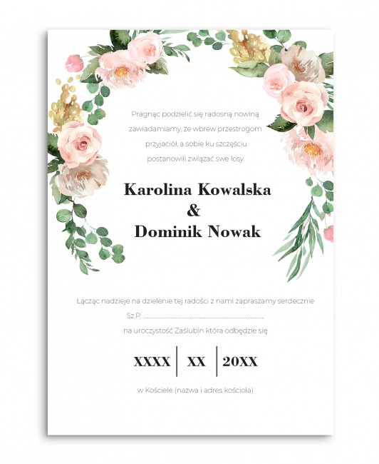 Zaproszenie ślubne -...