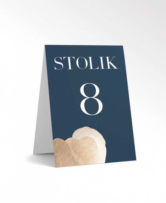 Numer stolika - granatowy z...