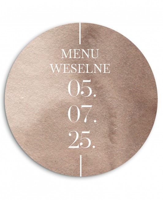 Menu weselne okrągłe -...