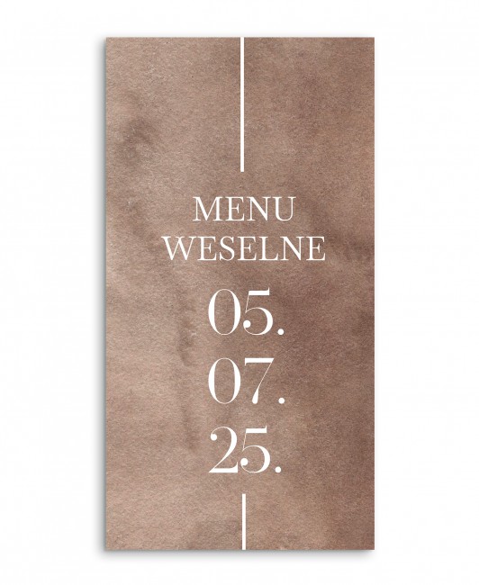 Prostokątne menu weselne w...