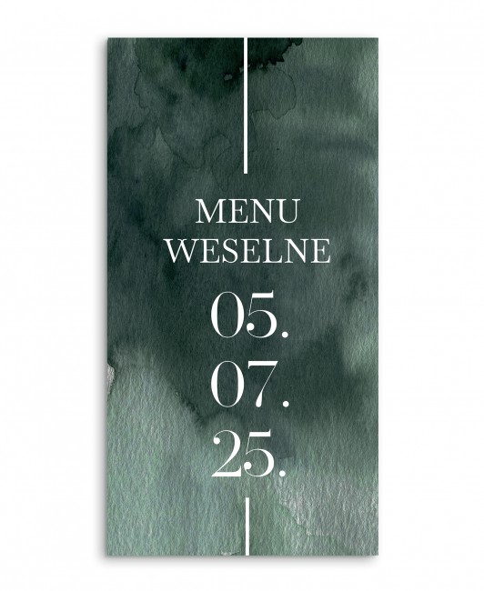 Prostokątne menu weselne z...