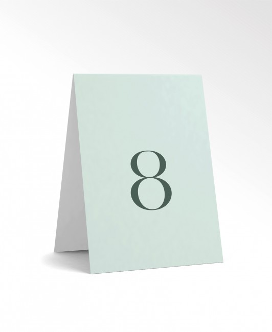 Numer stolika - zielona...