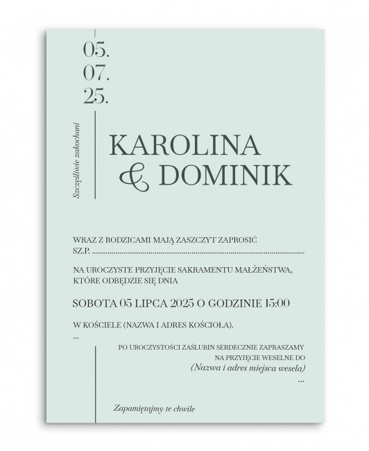 Zaproszenie ślubne...