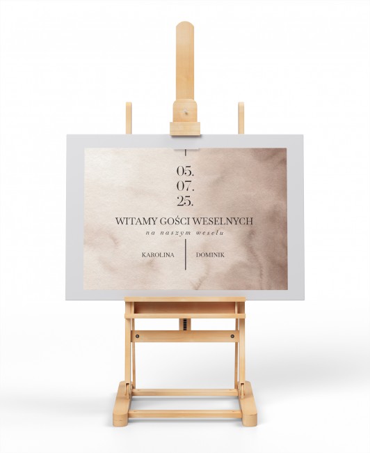 Tablica powitalna dla gości...