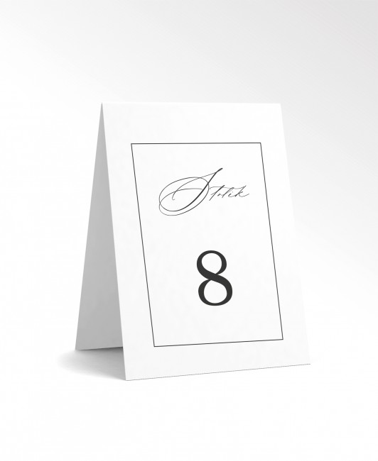 Numer stolika w stylu...