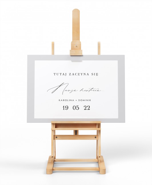 Tablica powitalna dla gości...