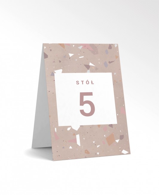 Numer stolika - różowe...