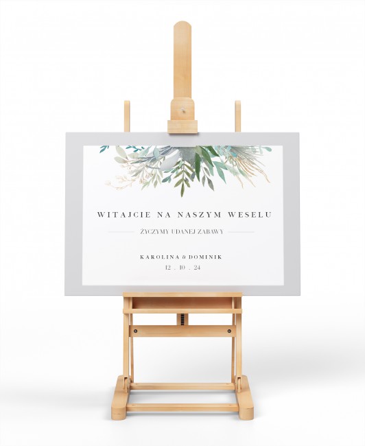 Tablica powitalna dla gości...