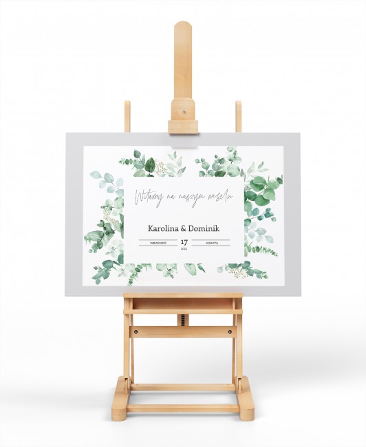 Tablica powitalna dla gości...