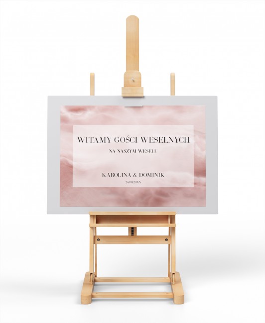 Tablica powitalna dla gości...