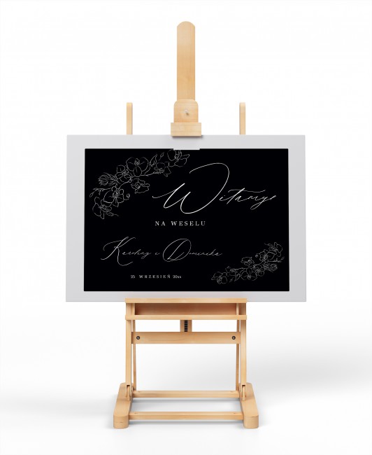 Tablica powitalna dla gości...