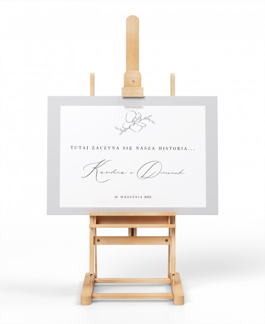 Tablica powitalna dla gości...