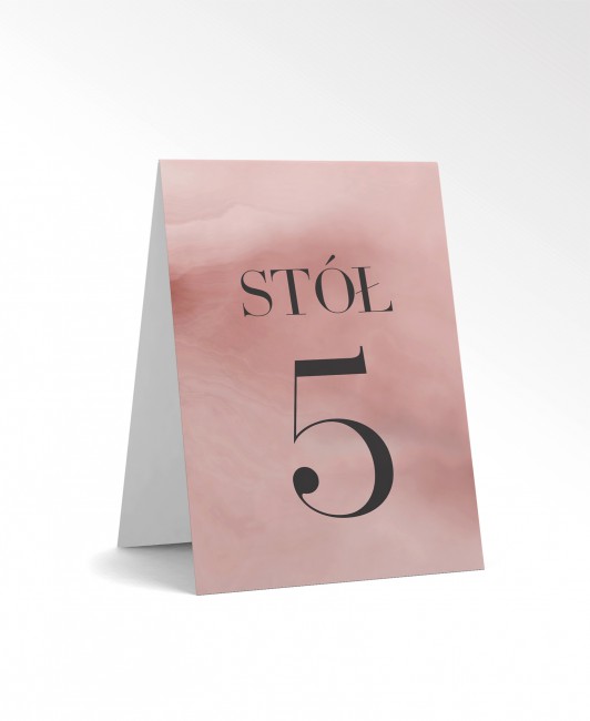 Numer stolika - różowa...