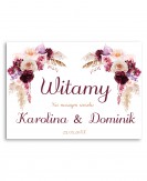 Tablica powitalna dla gości...