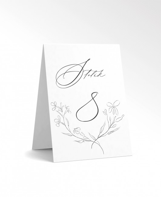 Numer stolika w stylu...