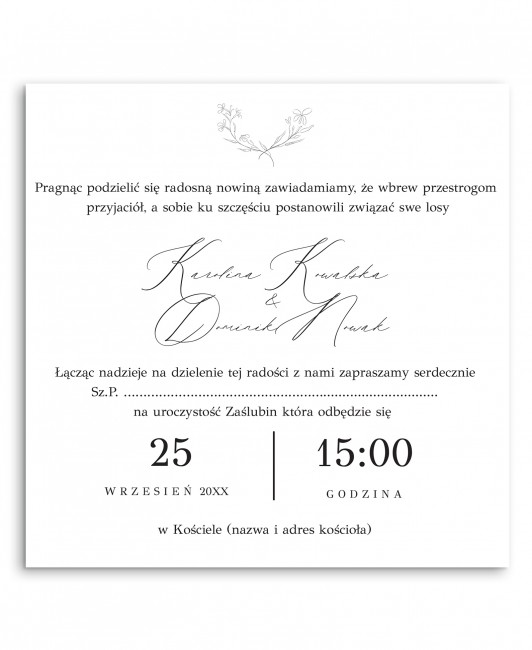Zaproszenie ślubne...