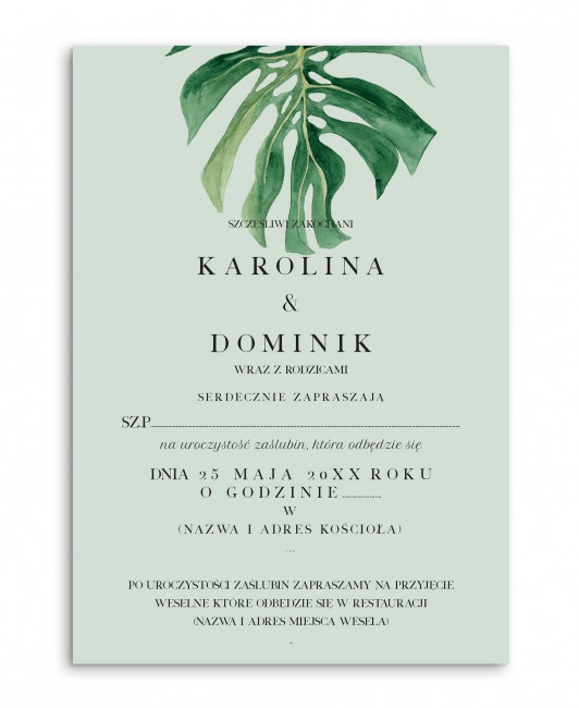 Zaproszenie ślubne z...