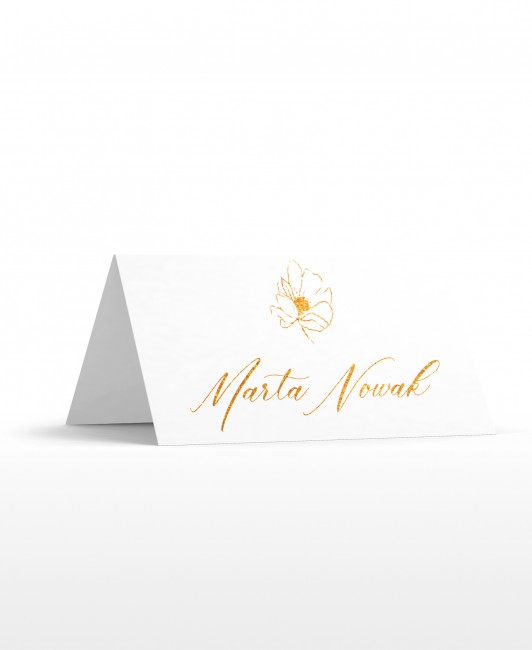 Złocona winietka weselna w...