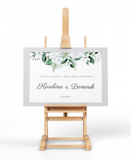 Tablica powitalna dla gości...