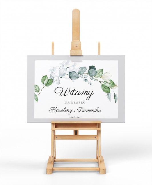 Tablica powitalna dla gości...