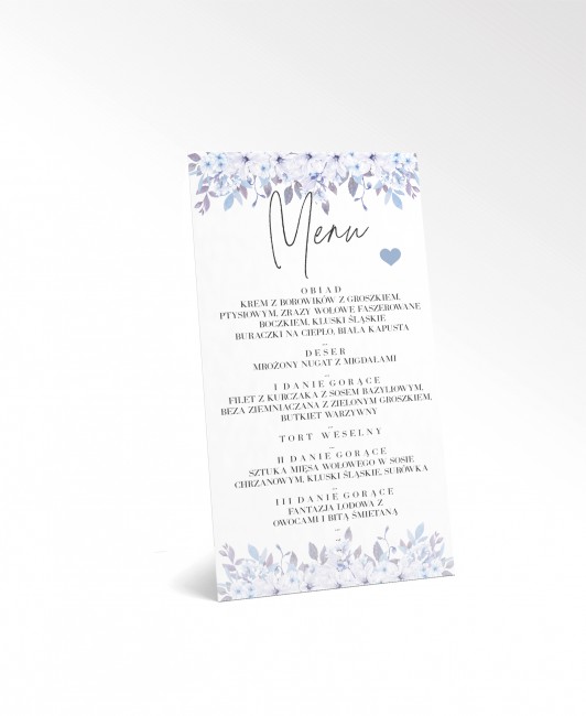 Menu weselne białe z...