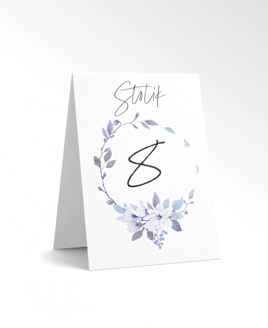 Numer stolika biały z...