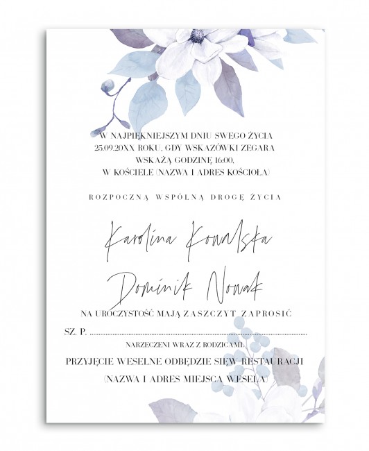 Zaproszenie ślubne z...