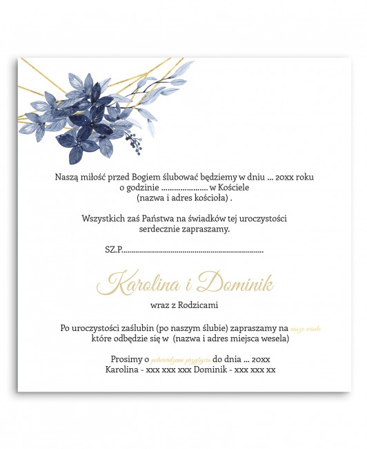 Zaproszenie ślubne...
