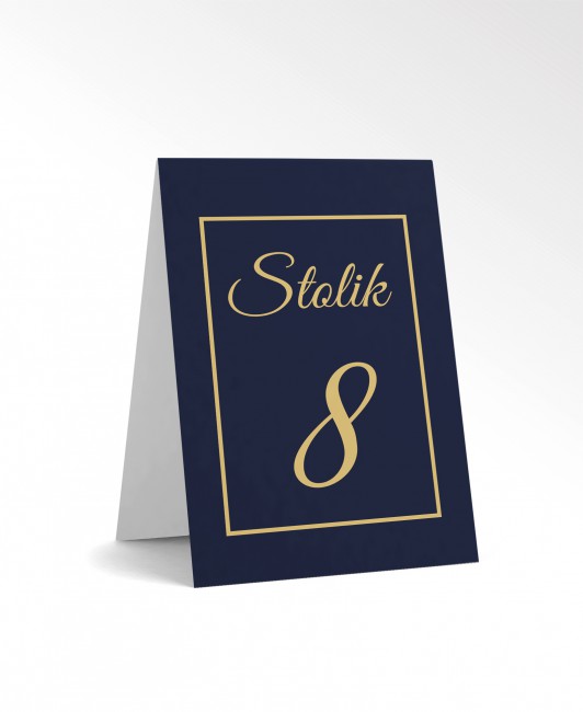 Numer stolika ze złoceniem