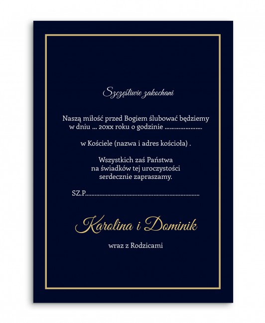 Eleganckie zaproszenie...