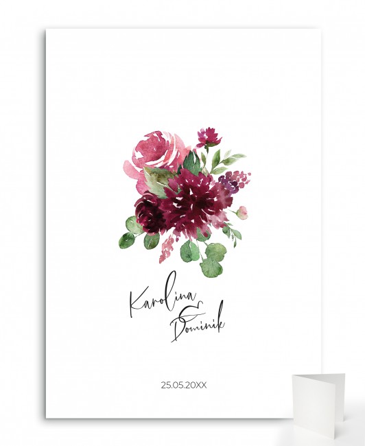 Zaproszenie ślubne składane...