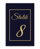 Numer stolika ze złoceniem