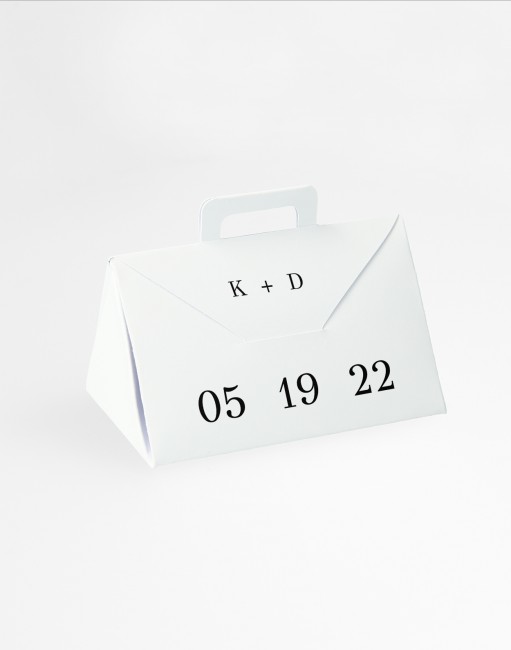 Ślubne pudełko-winietka w...