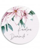 Naklejka ślubna okrągła z...