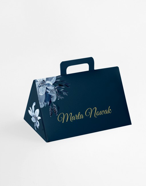 Ślubne pudełko-winietka ze...