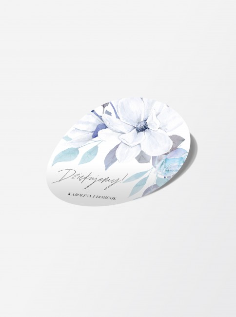 Naklejka ślubna okrągła -...