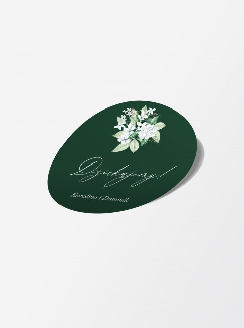 Butelkowo zielona naklejka...