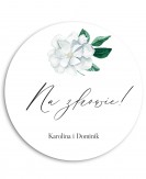 Naklejka ślubna okrągła -...